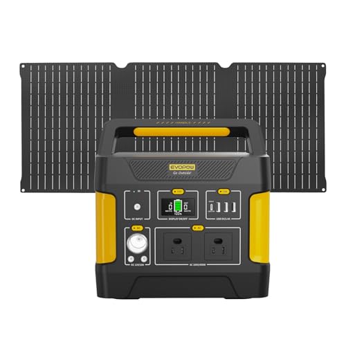 Evopow ポータブル電源 ソーラーパネル セットリン酸鉄 355Wh/110938mAh 長寿命...