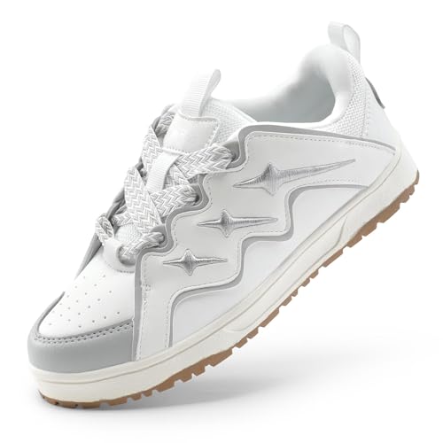 DREAM PAIRS Kid Shoes Boys Girls Sneakers Lace Up Skate Shoes Durable Walking Casual Shoes