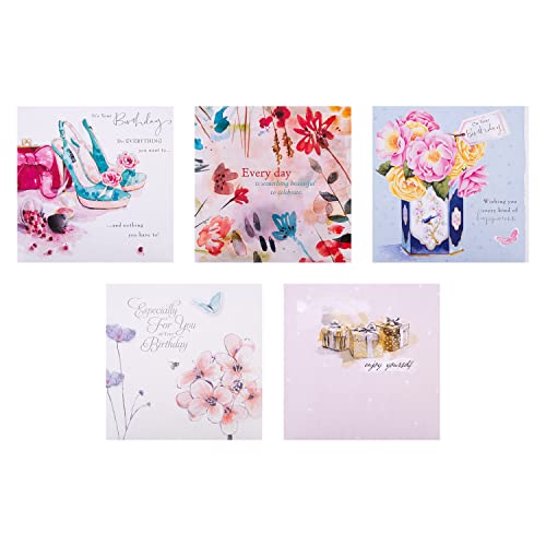 Hallmark Lot de 20 cartes d'anniversaire en 20 motifs floraux