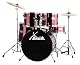 XDrum Semi 20" Studio Schlagzeug Lipstick Red mit 20" BD und 10" TT