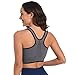 Fapreit Women's Zip Front Closure Sports Bra - Seamless Wirefree Post Surgery Padded Racerback Workout Gym Yoga Bras 2 Pack (Black, Grey)
