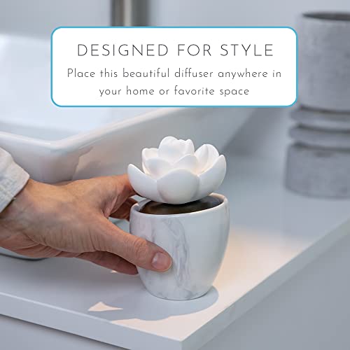 Ellia Lotus Leaf Porcelain Aroma Cordless Essential Oil Diffuser #TOP6