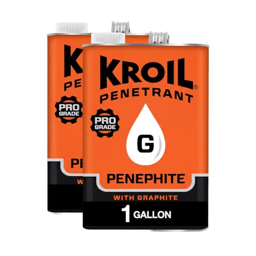Kroil Penetrant Penephite with Graphite - High-Temperature Penetrating Lubricant for Seized Parts &amp; Machinery - Rust Penetrant &amp; Corrosion Protection Oil - Liquid - 1 gal - 2 Pack (AZPH011C2)