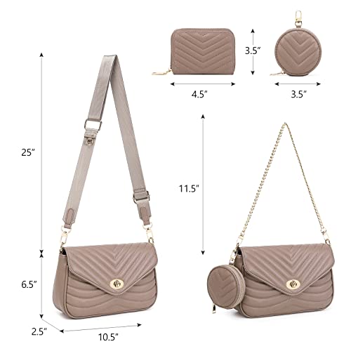 Image of JEEHAN Quilted Crossbody Bags for women Designer Shoulder Handbags Small Purse