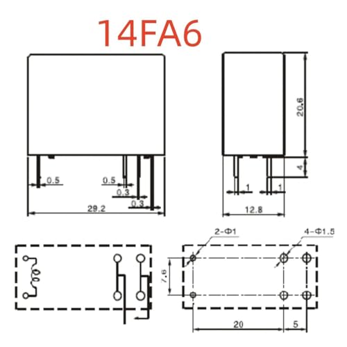 Relais 24V HRM2H-S-DC24V à haute capacité de commutation 16A - 2