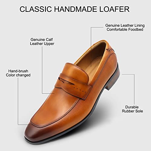 Men's Slip On Oxford Dress Shoes Classic Handmade Calfskin Manufacturing More Compact, Choose The Right Size To Modify The Foot Shape #TOP3