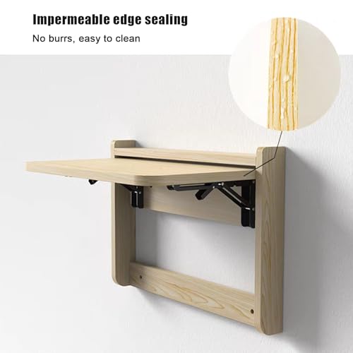 Table pliante murale pour gagner de l'espace dans un petit studio en érable