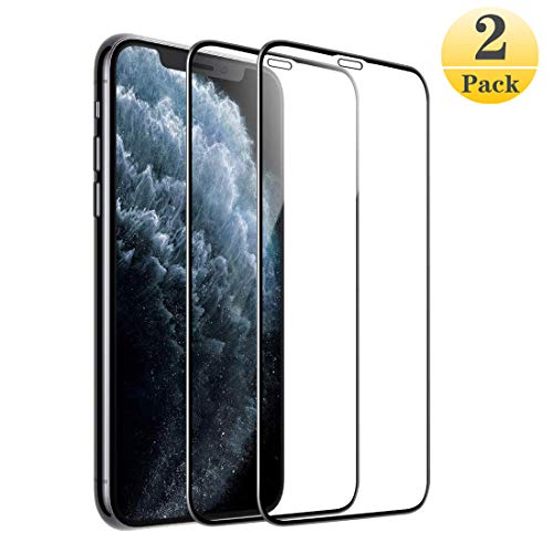Protector de Pantalla para iPhone 11 Pro Max / iPhone XS Max [2 Piezas], Funda Compatible,Anti-Burbujas,Dureza 9H,Ultra-transparente,Anti-Arañazos,Cristal Templado Premium iPhone 11 Pro Max/XS Max