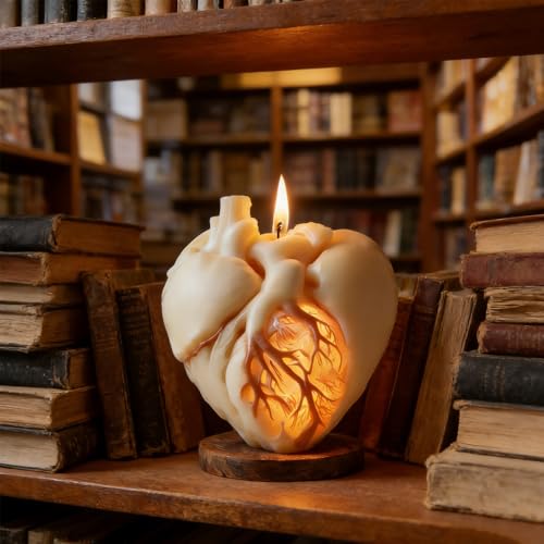 Moule bougie coeur gothique 3D en silicone pour résine époxy et savon