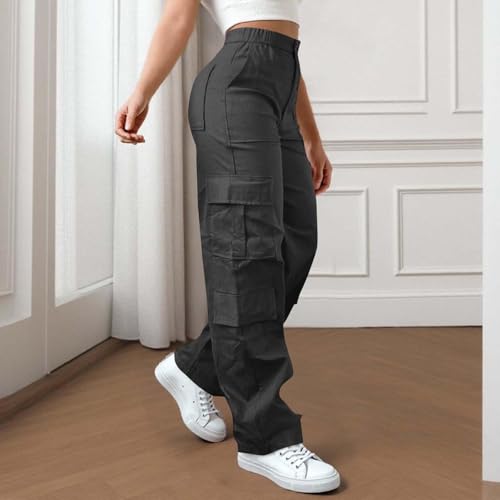 Women High Waisted Wide Leg Cargo Pants Baggy Stretchy Casual Trousers Streetwear Travel Outfits Baggy Pants2