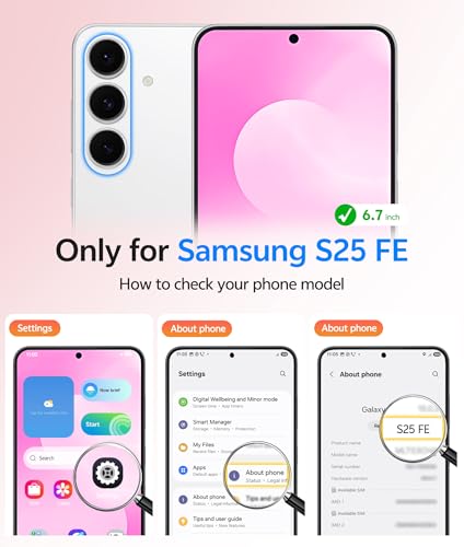 Image of FNTCASE for Samsung Galaxy S25 FE Case: Magnetic Translucent Matte Military Grade Drop Proof Protection Cell Phone Cover - Slim Rugged Durable Shockproof Protective S25Fe Cases (Hot Pink-6.7 inch)
