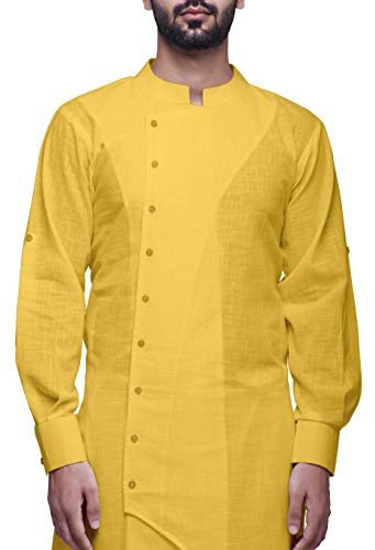Atasi Mandarin Collar Mens Kurta Shirt Solid Cotton Flex Long Kurta for Boys4