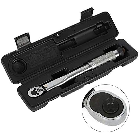 Adjustable 1/4" Drive 5-25Nm Bike Torque Wrench Repair Tools Ratchet Spanner with Case New Cover