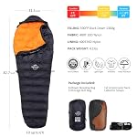 Rectangular Down Sleeping Bag for Adults Camping Hike with Arm Holes - Image 3