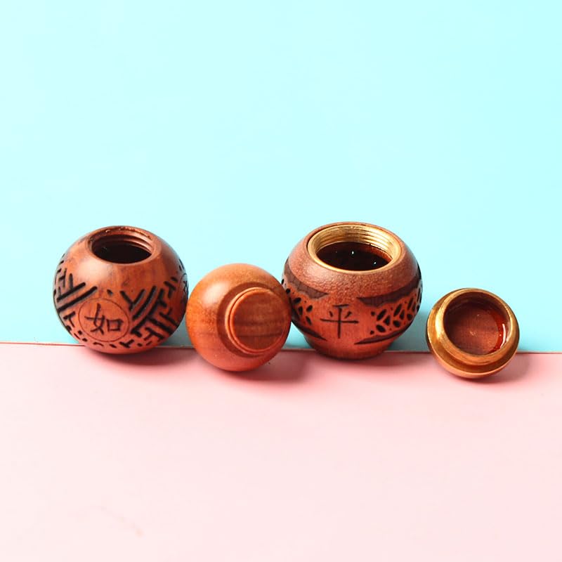 4 piezas mini botellas de madera talladas a mano miniatura 6