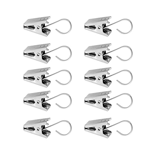 30 Pcs Drapery Ring Curtain Clip Ring Drapery Hook Curtains Stainless Steel Clip Hook Curtain Rings