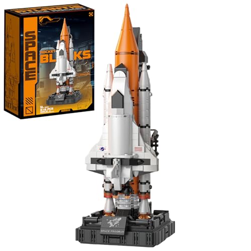 APENGBAOL Space Shuttle Building Blocks Set 616 Pieces Mini Rocket Model Kit with Launch Pad Space Program Collectible Display STEM Inspired Construction Toy for Hobbyists & Enthusiasts