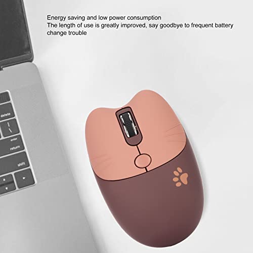 Socobeta Mouse senza fili 2.4GHz Mouse ottico senza fili di bambù PC Computer portatile Legno di legno per PC portatile