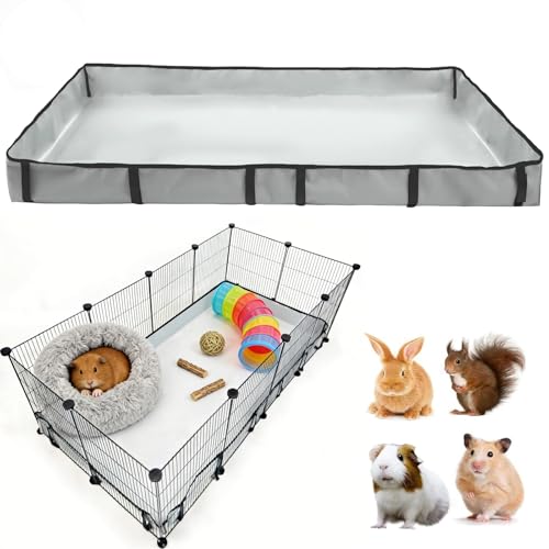 DZWLKJ Guinea Pig Cage Liner Tarp Bottom Waterproof and Washable.Available in 22 Sizes. Base Also for Rabbits Bunny Chinchesillas Hedgehog Ferrets and Other Small Animals(24x48 inches)