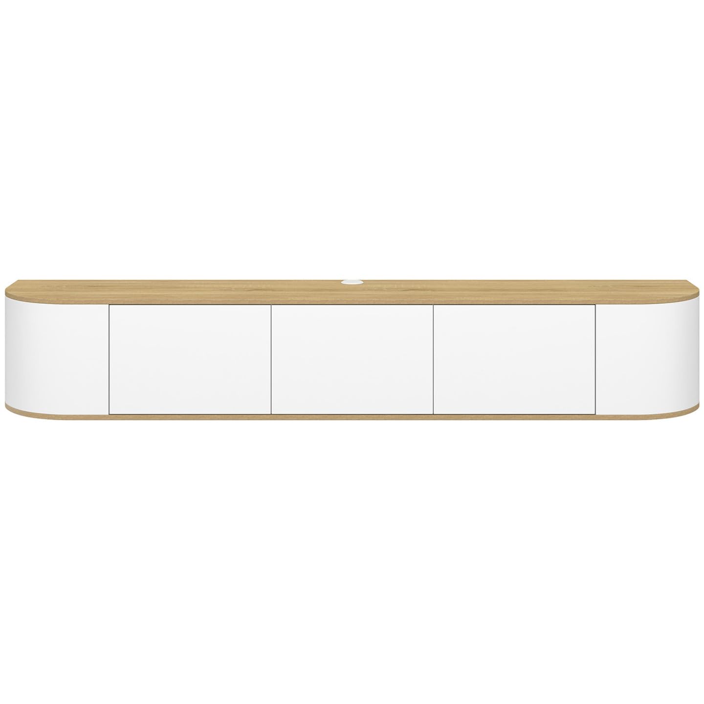 IDMarket Leora - Mueble para TV (180 cm, colgante de 3 puertas, madera y blanco), color blanco