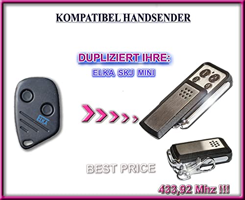 ELKA SKJ mini kompatibel handsender / 4-Kanal klone Fernbedienung 433,92Mhz Fixed Code kopiergerät
