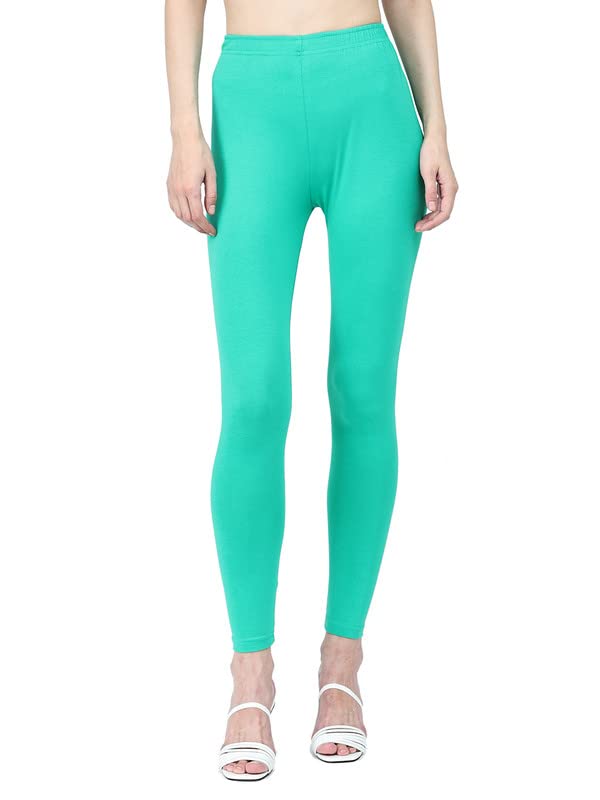 Image of Robinbosky Premium Stretchable Cotton Ankle Legging for Women | Suitable for Formal wear & Casual wear | High-End Elastic Makes The Leggings Squat Proof and Durable for Travel, Yoga, & Workout.