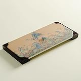 LEEDJUINE Bandeja de té rectangular de estilo chino, 30,4 cm, 30,4 cm, bandeja para servir té Kungfu para el hogar