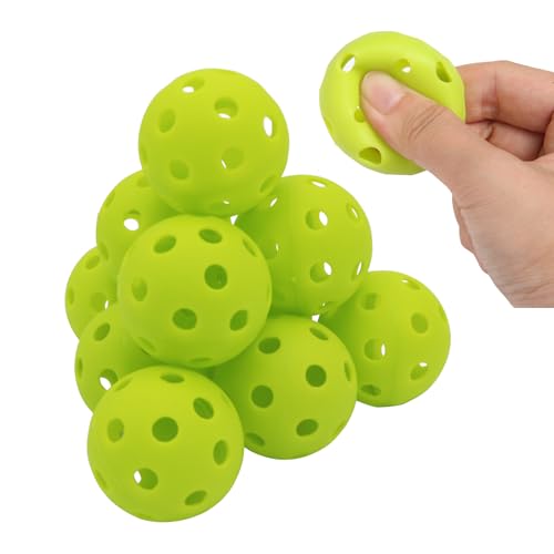 Avesfer Plastic Golf Balls [Anti-Crack] 42mm Soft Training Golf Balls for Swing Practice Golf Balls for Backyard Limited Flight Airflow Hollow at Home Use Indoor Green (12 PCS)