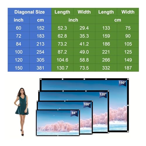 Pantalla para Home Theater 100 Pulgadas 16:9 Portátil miniatura 5