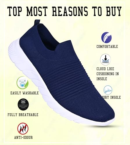 Image of SKITTER Men's Lightweight Slip-On-Shoes Polyester Material Black Color Footwear (GN-110)