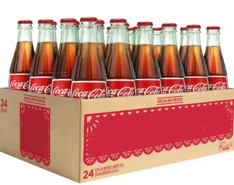 Cola México – 24x 355 ml Glasflaschen | Original mexikanische Cola | Mit echtem Rohrzucker gesüßt | Premium-Import aus Mexiko | Erfrischungsgetränk im Glas