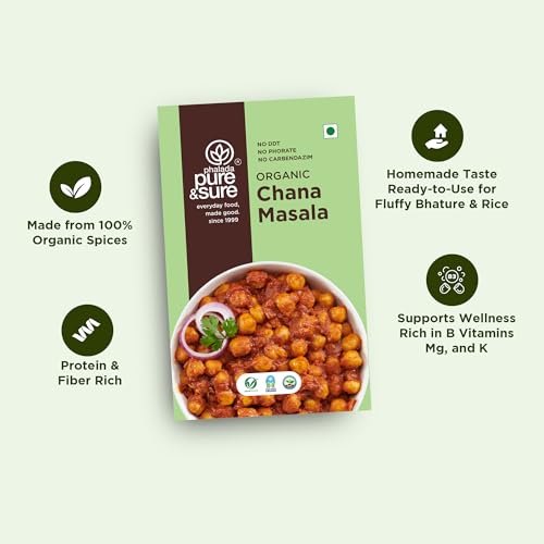 Image of Pure & Sure Organic Chana Masala Powder 100 gm | 100% Pure Chole Masala Powder | Pesticide and Chemical Free | Best for Cooking Sabji, Chole, Chana, & Many Other