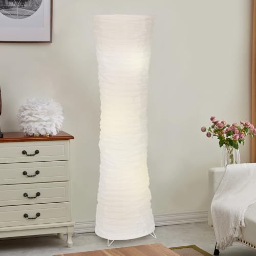 Pantalla de papel de lámpara beige PRETYZOOM estilo pie nórdico simple 5