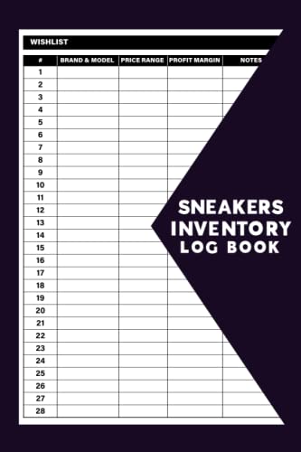 Sneakers Inventory Log Book: Sneakerheads Inventory Organizer | Logbook To Record Business Activities | Sneaker Buying Reselling Book | Up to 3052 Records