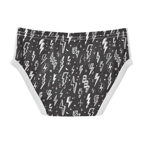 Boys' Exclusive Briefs Toddler Underwear 95% Combed Cotton Boxerbriefs 2T Lightning Bolt Pattern 382
