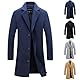 Stilvolle Oberbekleidung Herren Winter Trenchcoat mit klassischem Revers geeignet für jeden Anlass (3XL Schwarz)