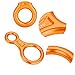 Descender,35KN Figure 8 Aluminum Alloy Descender for Rappelling Belaying Rock Climbing (Orange)