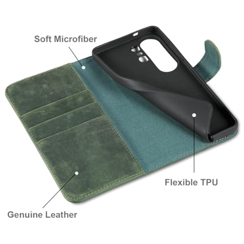 Étui en Cuir Véritable pour Samsung S26 Ultra 5G Housse Protection Intégrale Antichoc