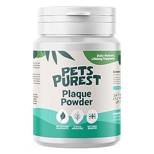 Pets Purest Plaque Off Powder – 185g Plaque Pro Tartar & Plaque Remover for Dogs, Cats & Pet. 100% Natural Bad Breath, Teeth & Gum Disease Oral Health Hygiene Dental Care Formula