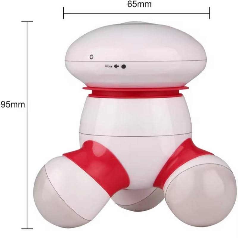 Mini masseur portatif vibrant pour le corps avec lumière LED pour la tête, le cou, le dos, les bras, les épaules, le relâchement de la douleur, fonctionne avec piles