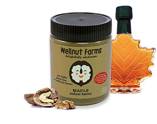 Wellnut Farms Creamy Walnut Butter, Maple, 11 Ounce (2 Count), Gluten Free, Keto Friendly, Omega 3, Vegan