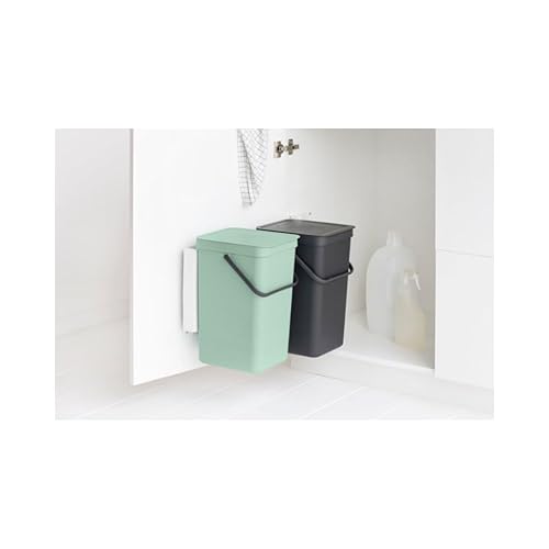 Miniatura 49 de Brabantia Sort & Go - Bote de basura para alimentos (1.6 galones/verde abeto) Pequeño organizador de abono de cocina con asa y tapa extraíble, fácil