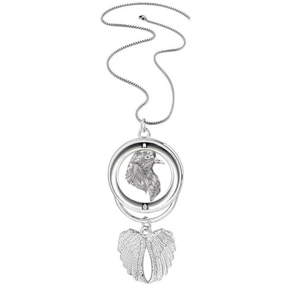 Collier ailes d'ange oiseau noir idéal pour vos tenues bohèmes