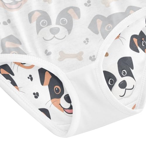 ZZKKO Happy Dog Bones Girls Underwear Toddler Panties for Girls Comfort Brief Size 2-8T4