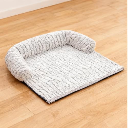 Support de traversin pour chien avec coussin en peluche douce lavable