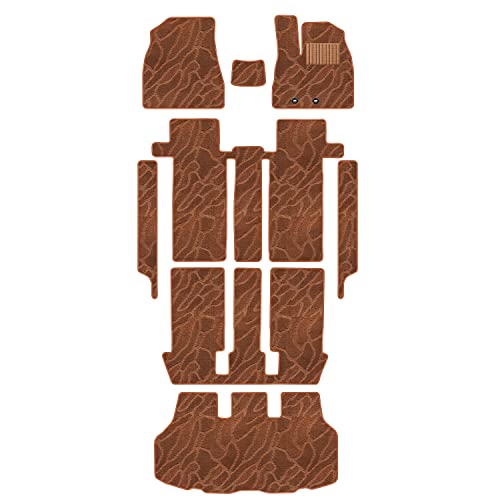 Aviles ノア 80系 ヴォクシー 80系 エスクァイア 80系 フロアマット + ステップマット + トランクマット (ラゲッジマット)【16色から選択】(5:エスクァイアGi 7人,06:ウェーブ × ブラウン)