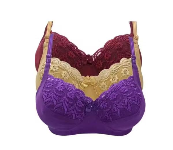 Women's Nursing Bra with Front Opening, Cotton Blend,Adjustable Straps, Wire-Free, Full Coverage, B Cup (in, Numeric, 38, B, multi4)-image-5