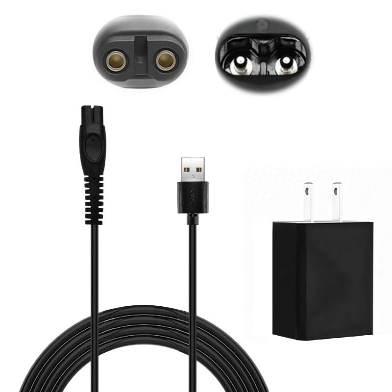 5V 1A USB Shaver Charger Compatible with Philips Norelco 3000 5000 7000 9000 Series Razor, Replacement Charging Cable for 2400 3600 3900 5400 7800 MG5910 MG7910 MG9510 MG9520 Trimmer(1M)