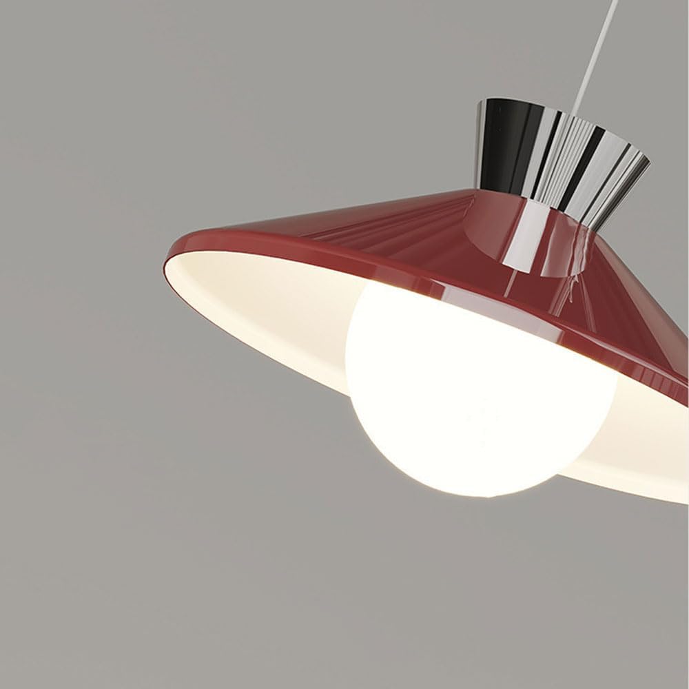 Industrial Kitchen Pendant Light Fixture Red Swing Arm Hanging Light Creative Lamp 150cm Adjustable Dome Ceiling Pendant Lamp for Dining Room Living Room 3-Color Swing Arm Hanging Chandelier