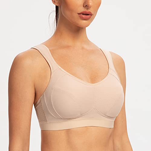 Women's High Impact Support Wirefree Bounce Control Plus Size Workout Sports Bra4